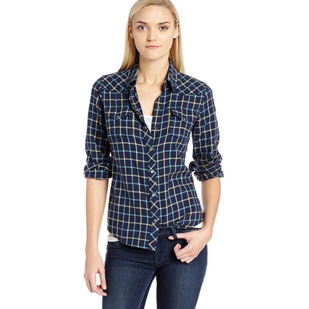Lucky Brand Dixie Windowpane Flannel Shirt - Picture 2 of 9